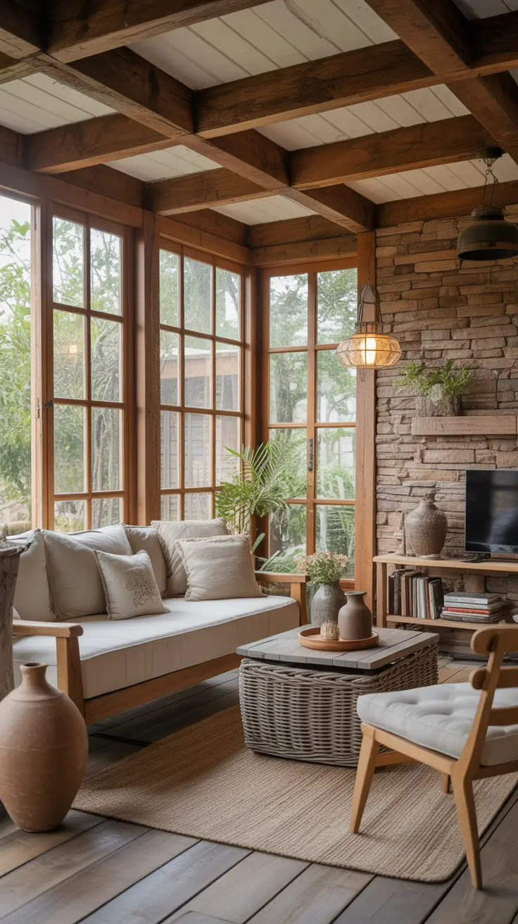 Rustic Sunroom Design