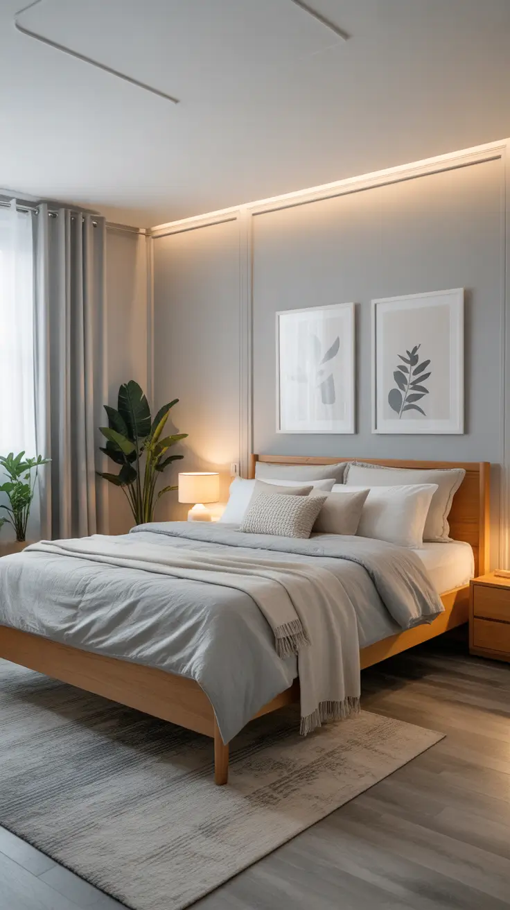 Minimalist Gray Bedroom