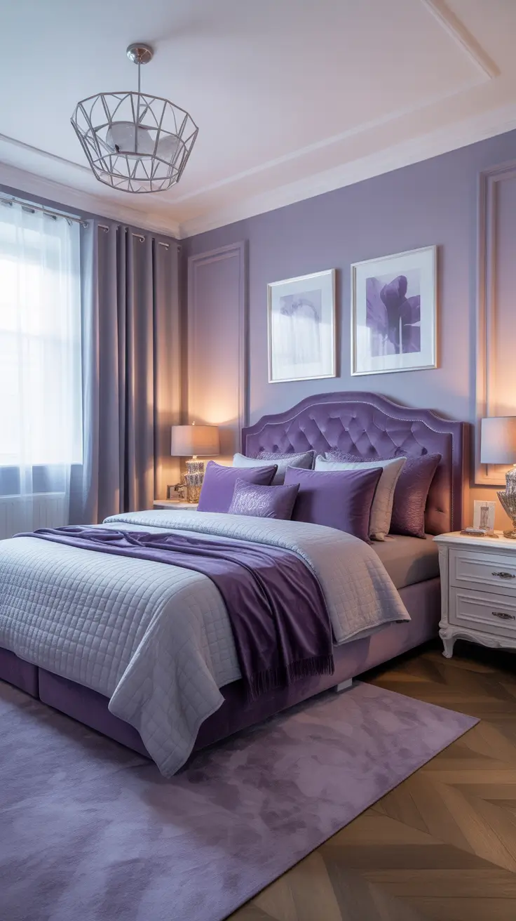 Purple and Gray Bedroom Ideas