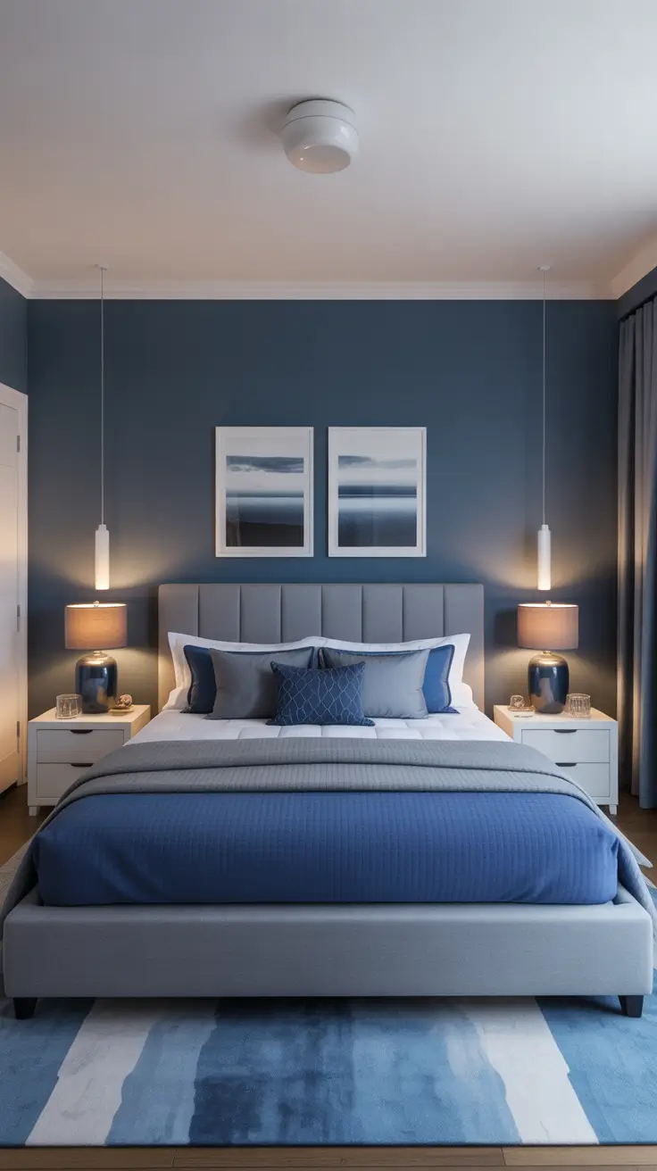 Blue and Gray Bedroom Ideas