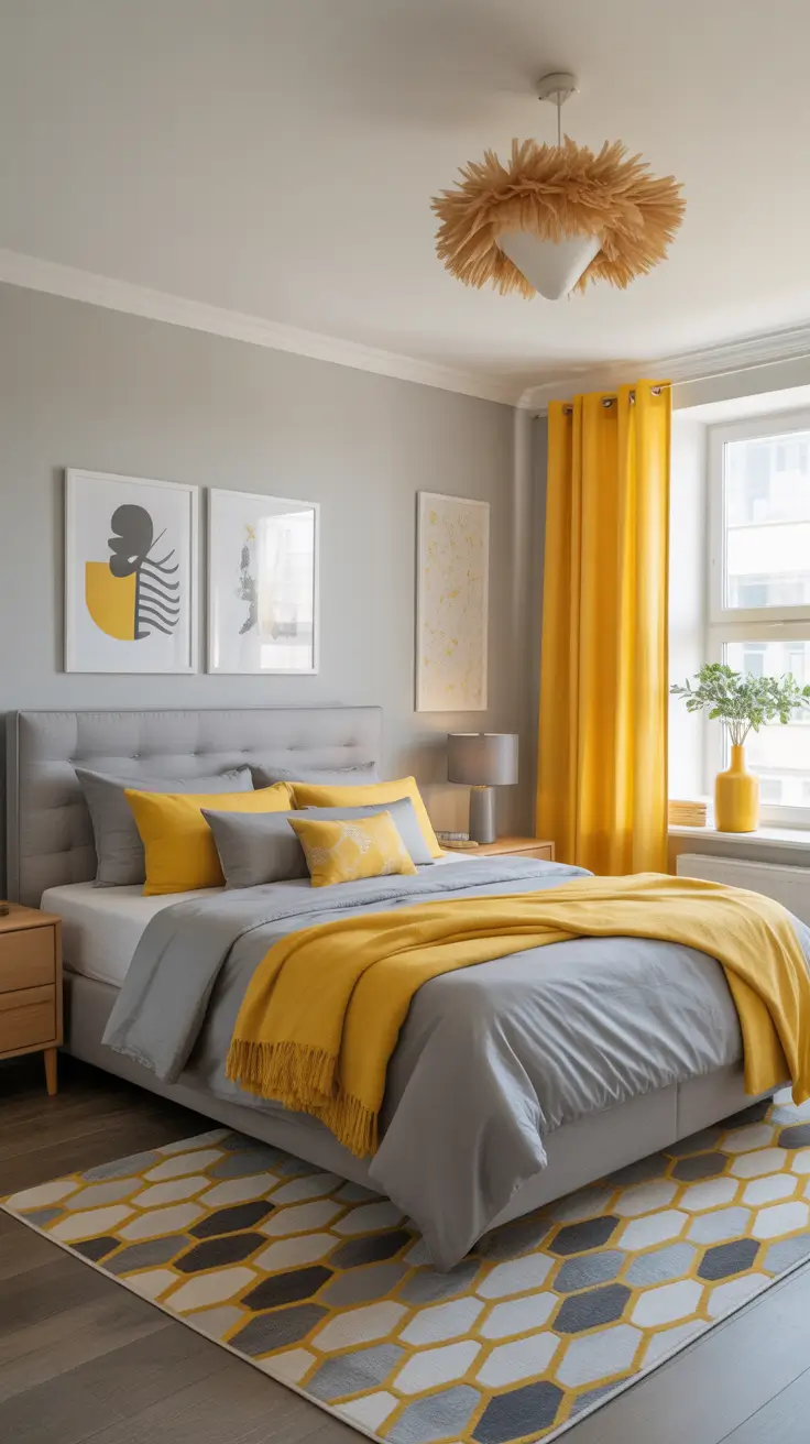 Yellow and Gray Bedroom Ideas