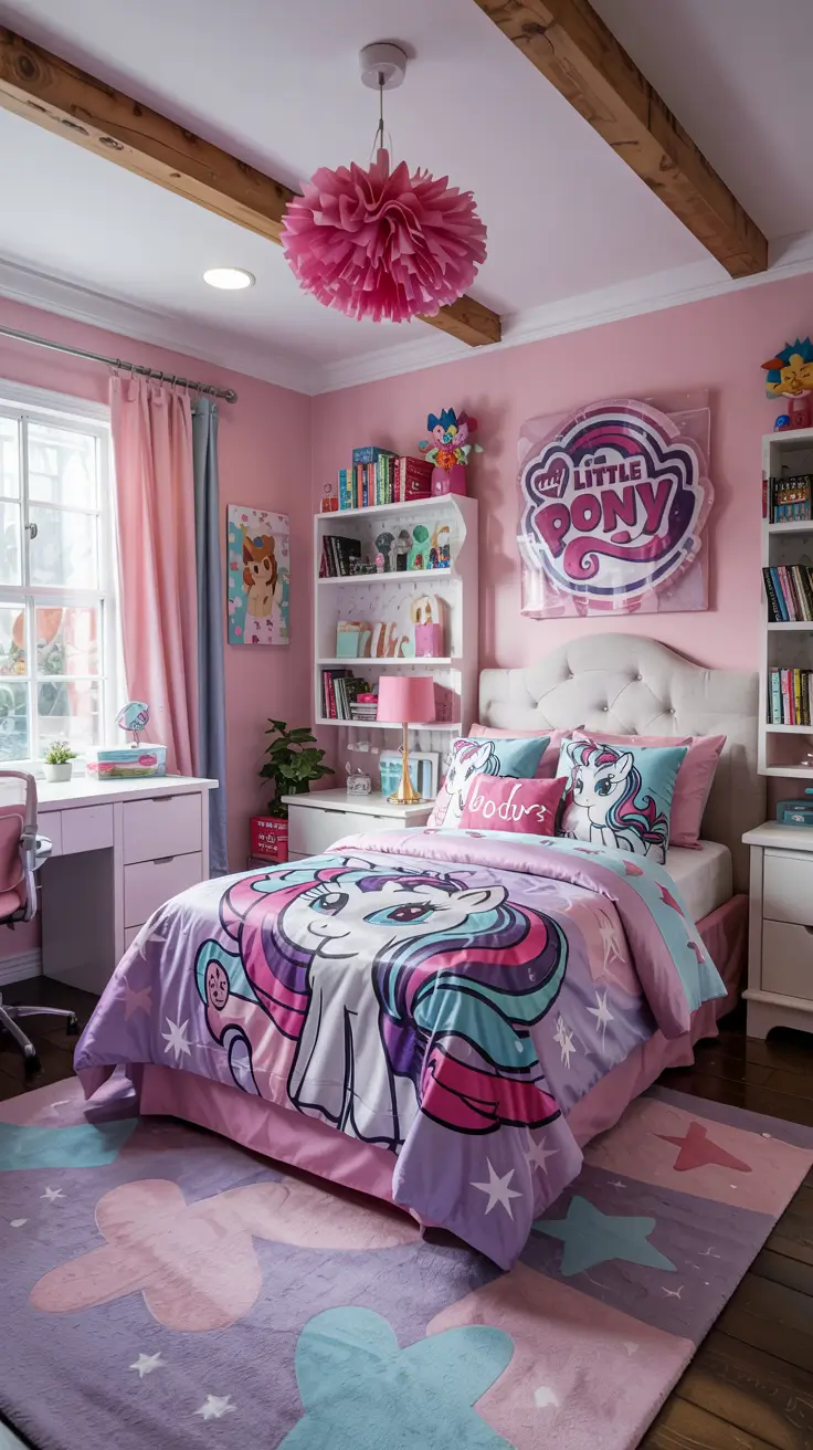 My Little Pony Themed Bedrooms with Modern Bedding
