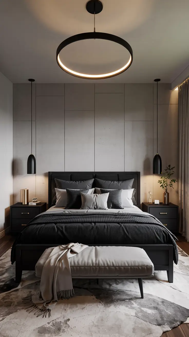 Stylish Black Bedroom Accent Ideas
