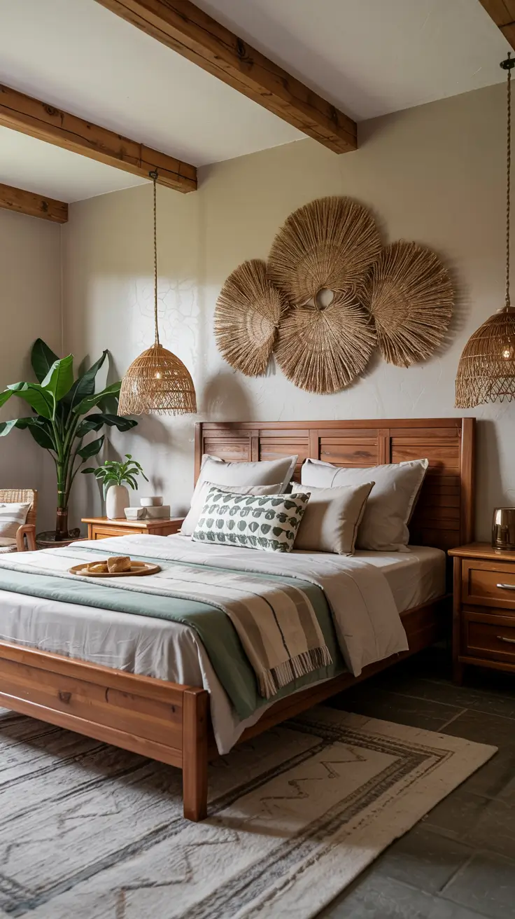 Brown Bedroom Furniture with Natural Textures