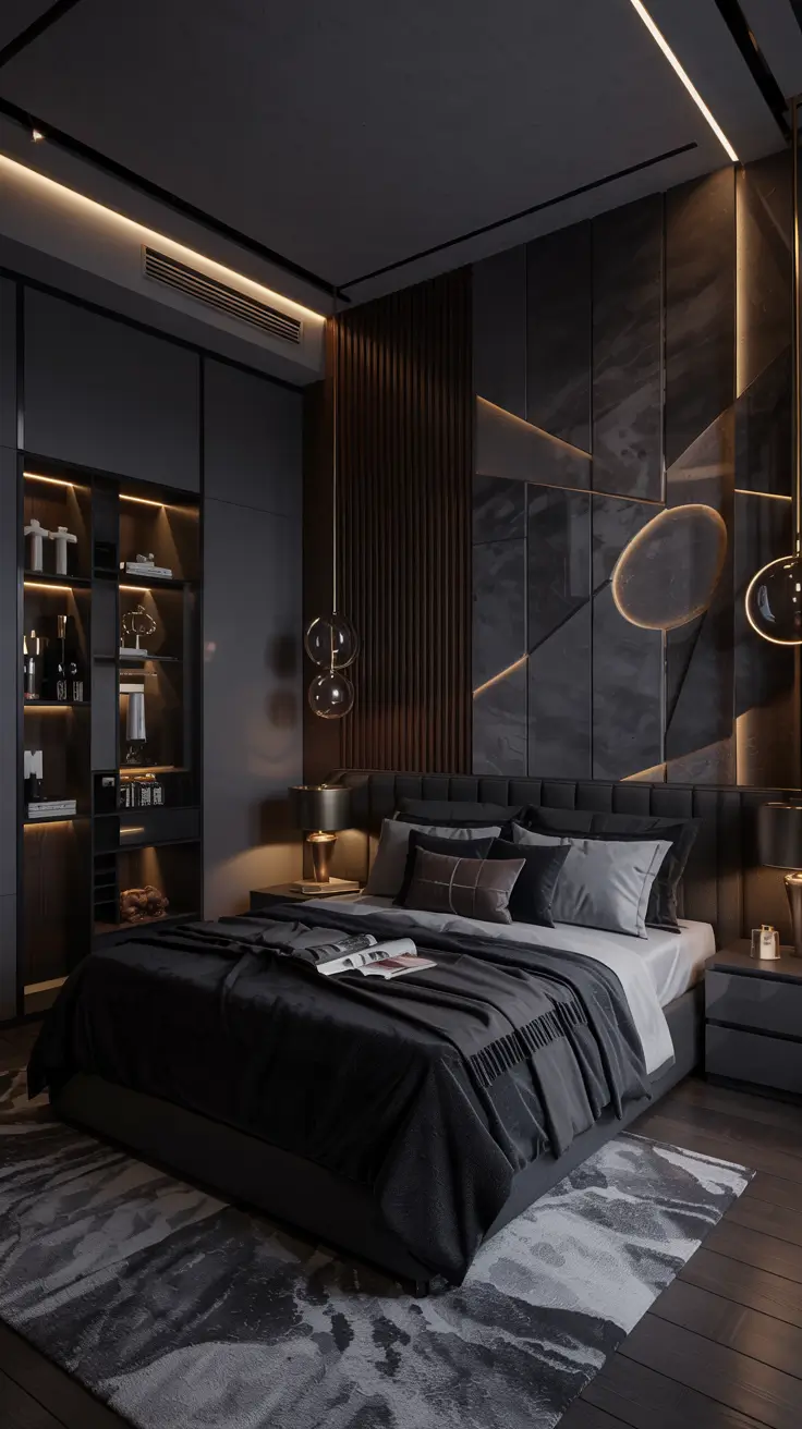 Dark and Dramatic Bedroom Furniture