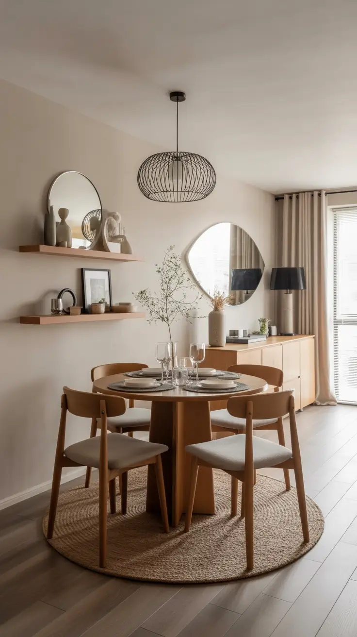 Small Dining Room Lighting and Furniture