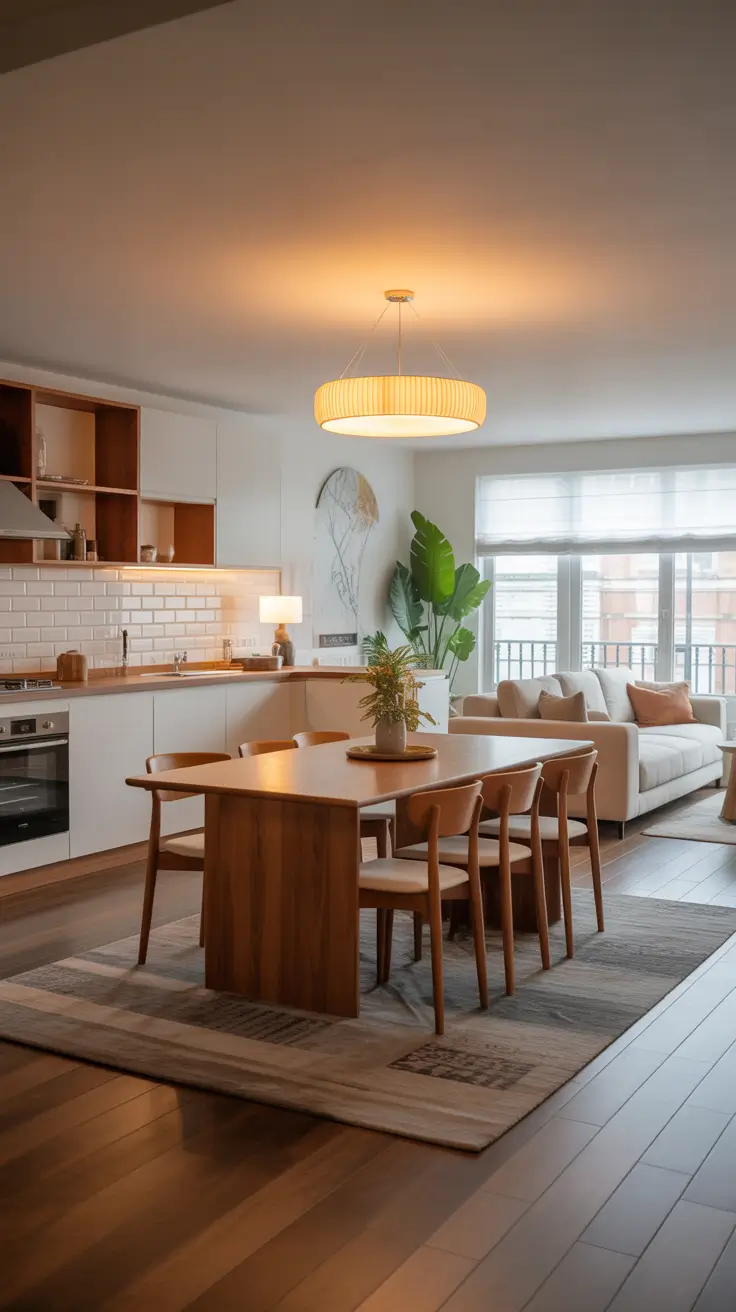 Open Concept Kitchen Dining Living Room