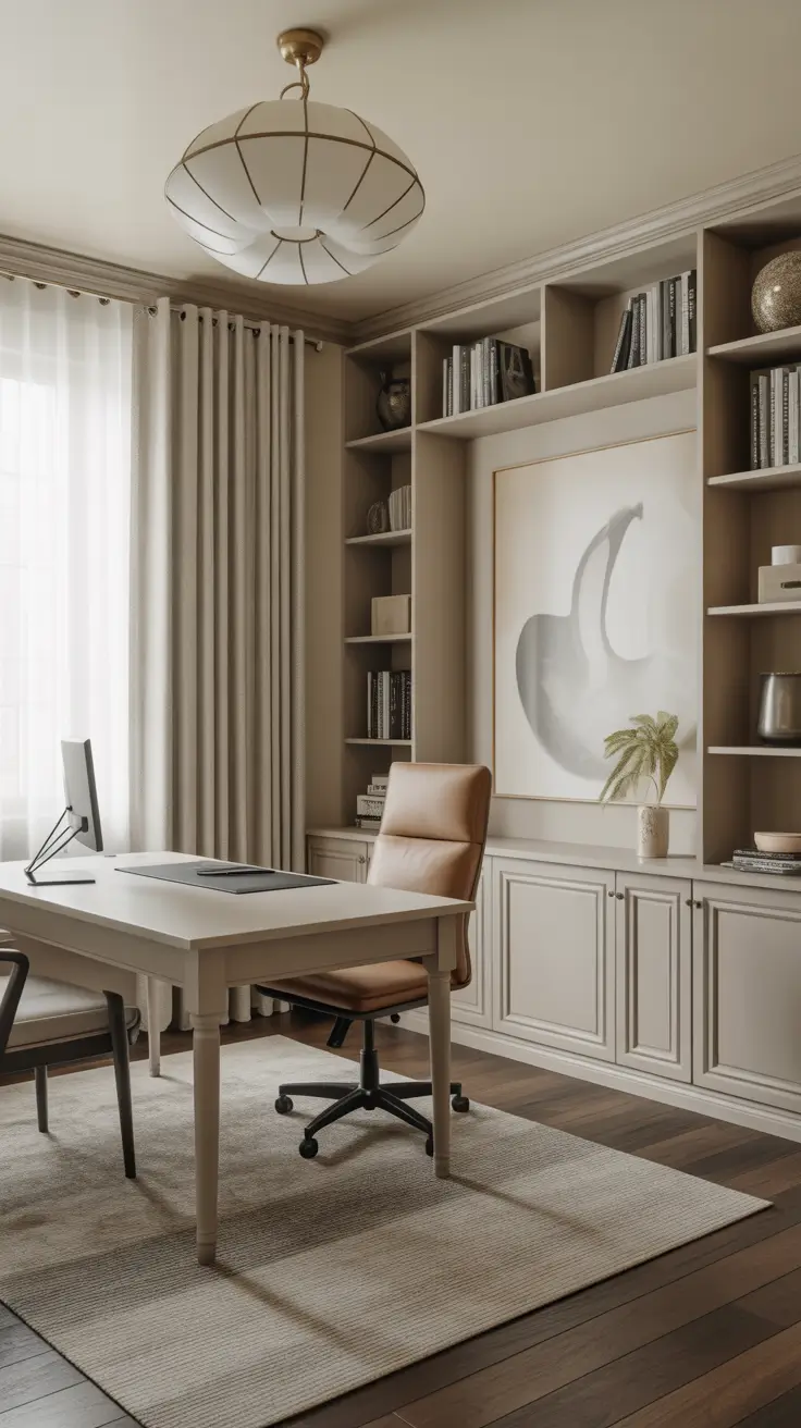 Home Office Lighting and Storage