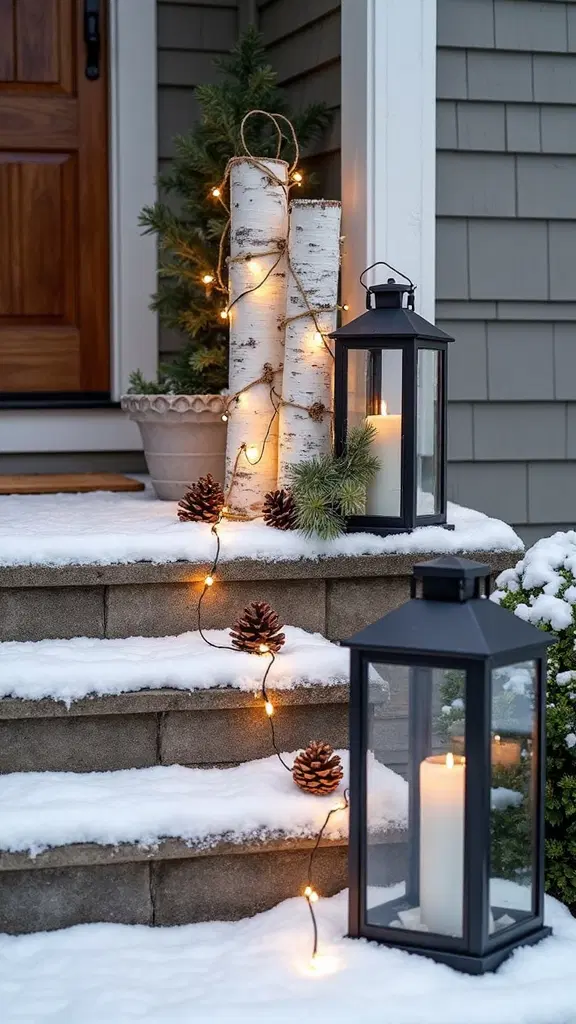 scandinavian winter outdoor decor displays