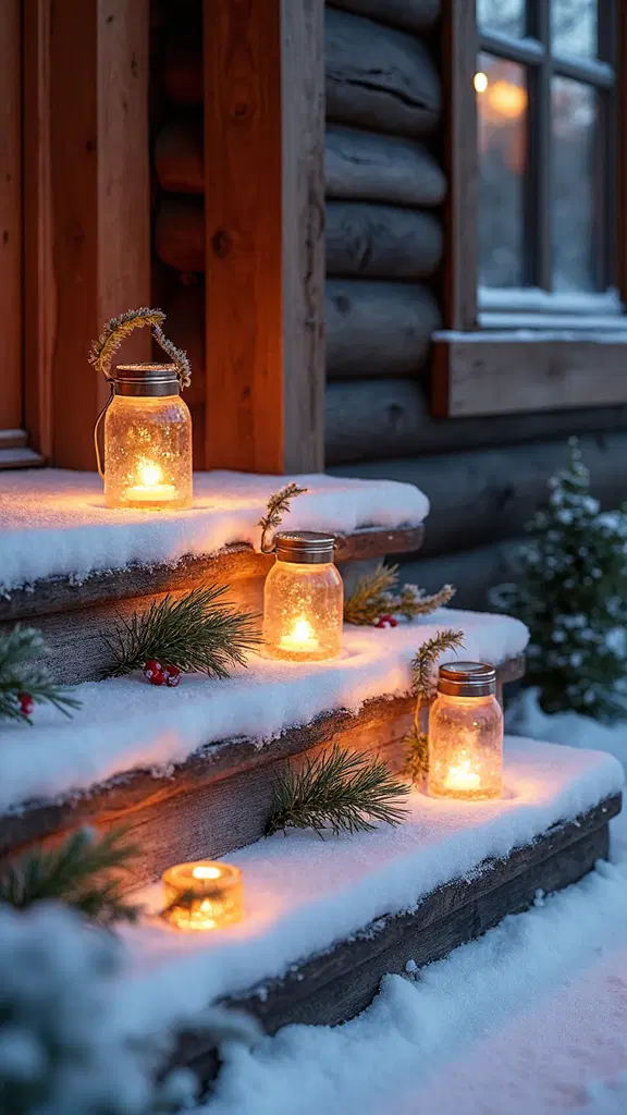 illuminating botanical winter ice lanterns