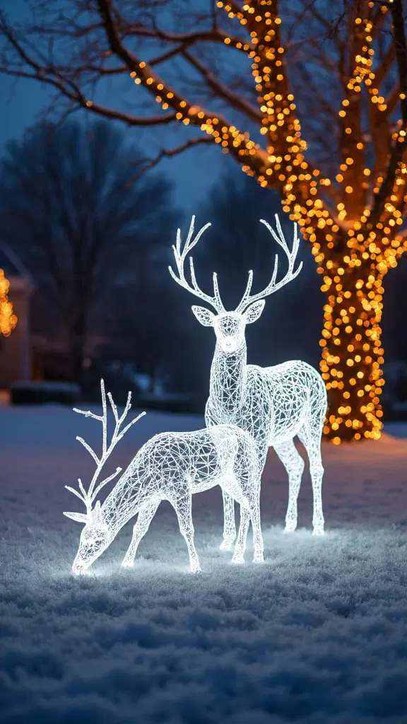 artistic light installation outdoor winter display