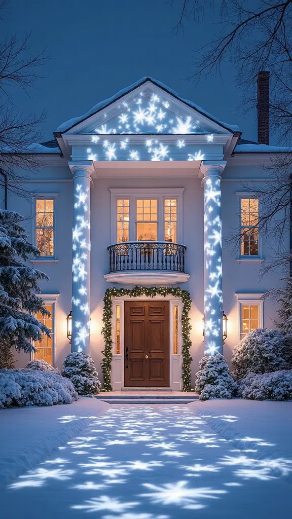 dynamic LED architectural lighting on home facade