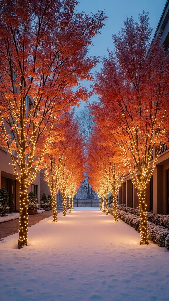 monotone sculptural tree lighting