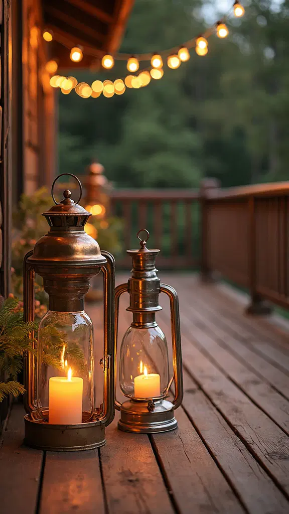 metallic boho light decorations outdoors