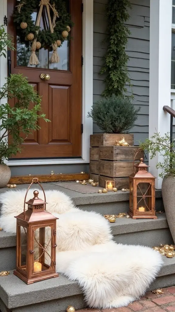 vintage repurposed boho Christmas outdoor decor