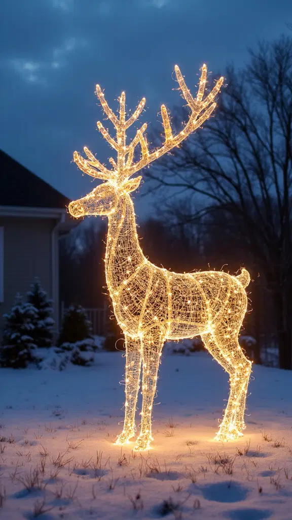 enchanting reindeer wire frame holiday topiaries