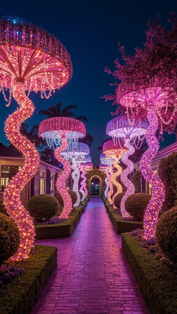 synchronized musical whimsical light display