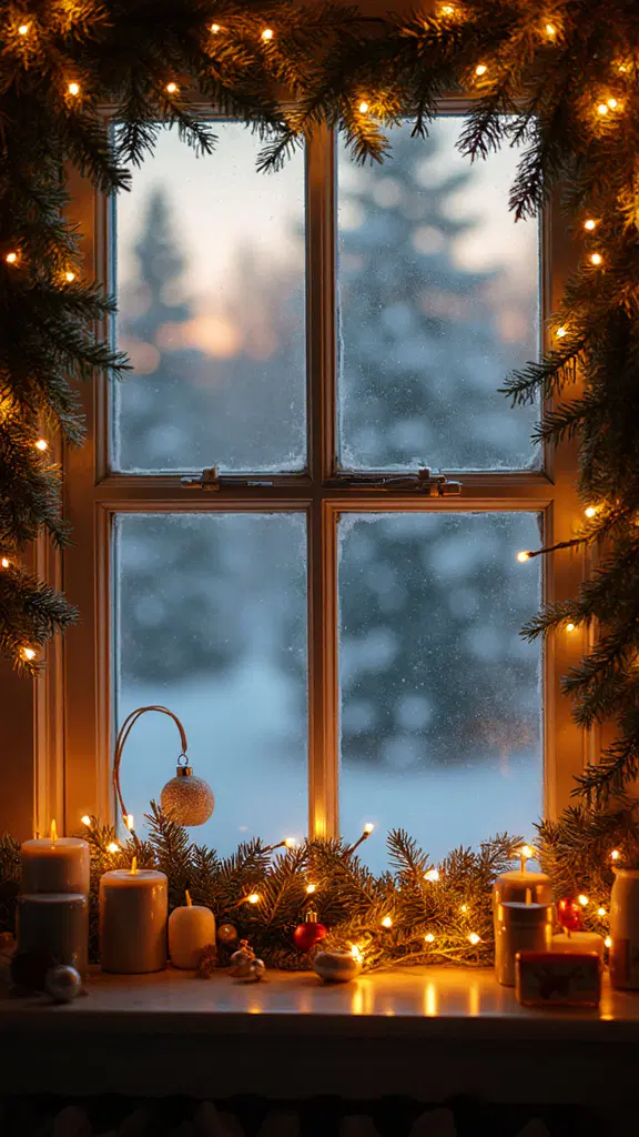 space-saving window holiday decorations