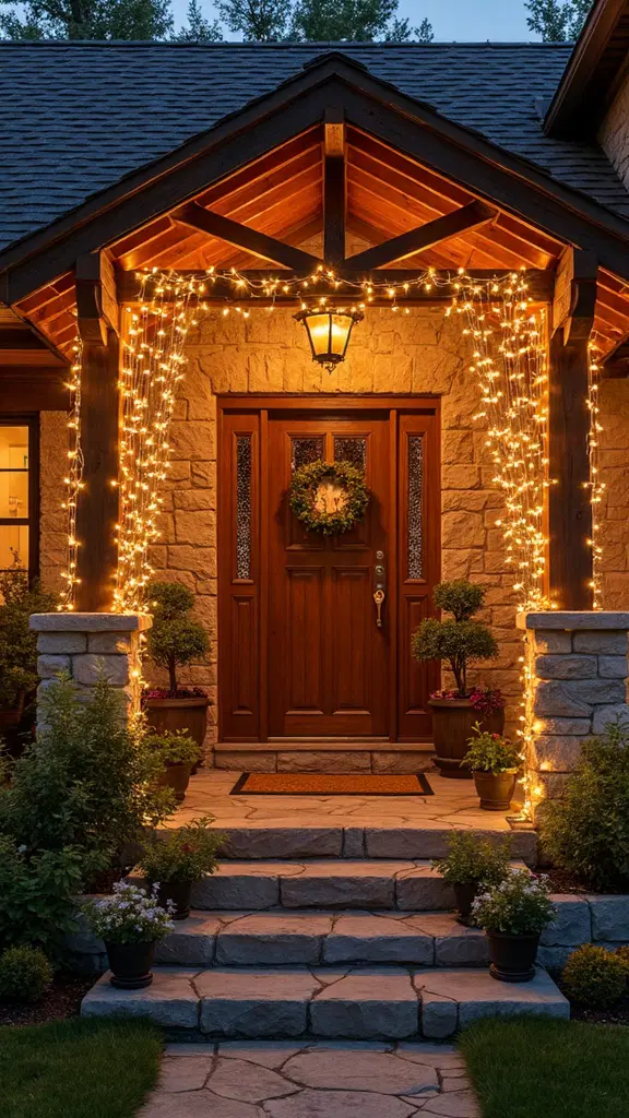 holiday lighting for small porches