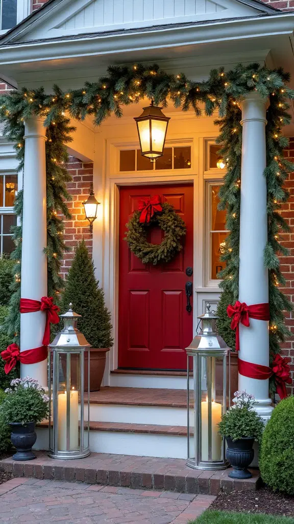 warm and inviting holiday entryway