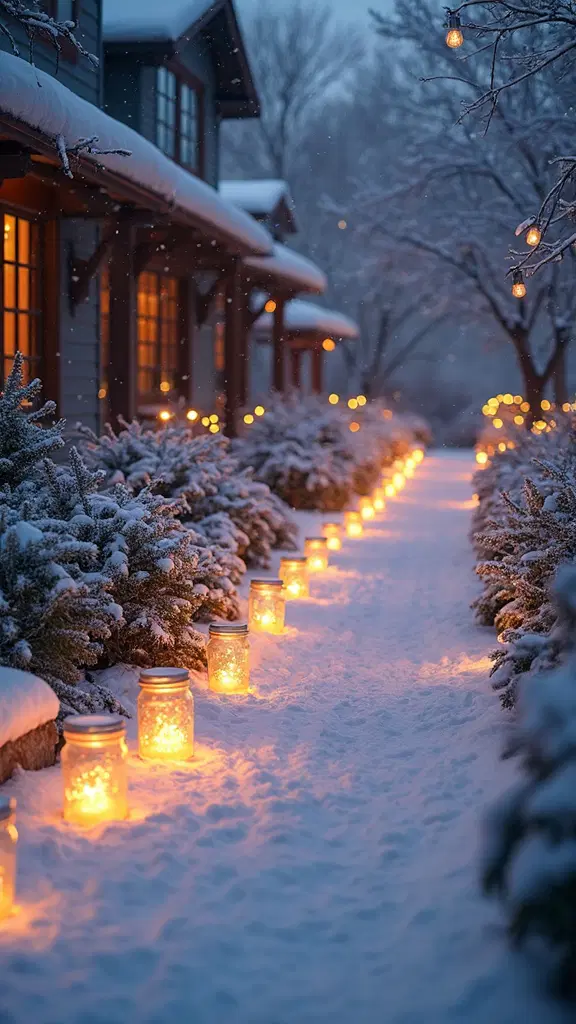winter holiday pathway lighting ideas