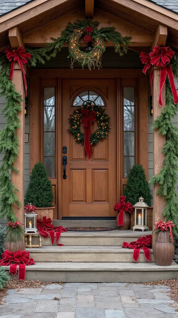 festive holiday porch decor welcome