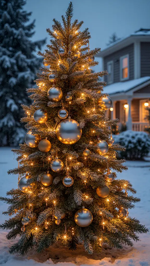 refined sparkling metallic christmas ornaments