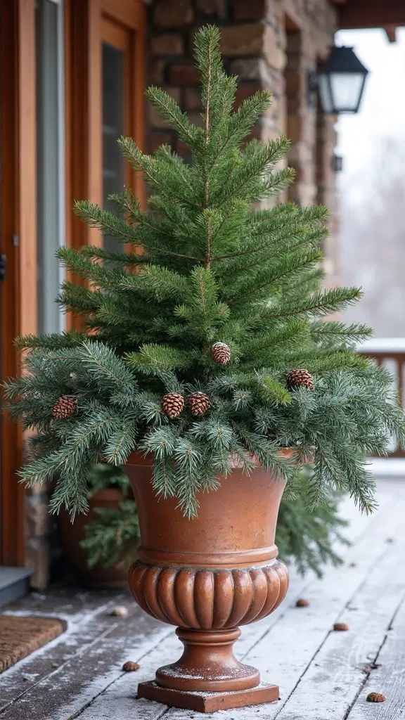 minimalist fresh branch outdoor decor