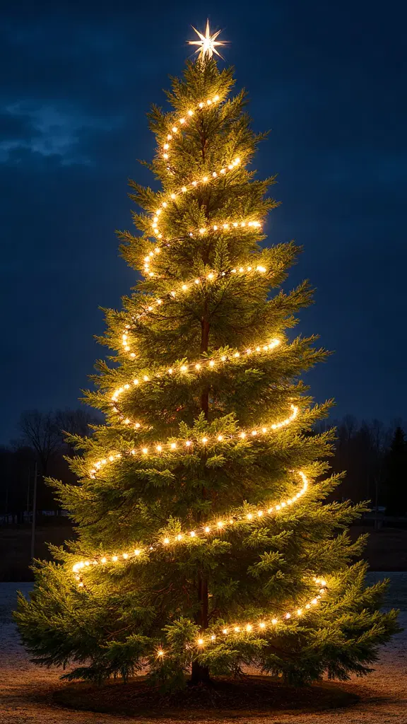 simple tree trunk light wrapping