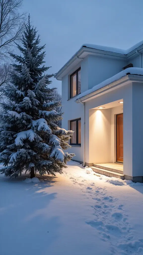 accent lighting on architecture