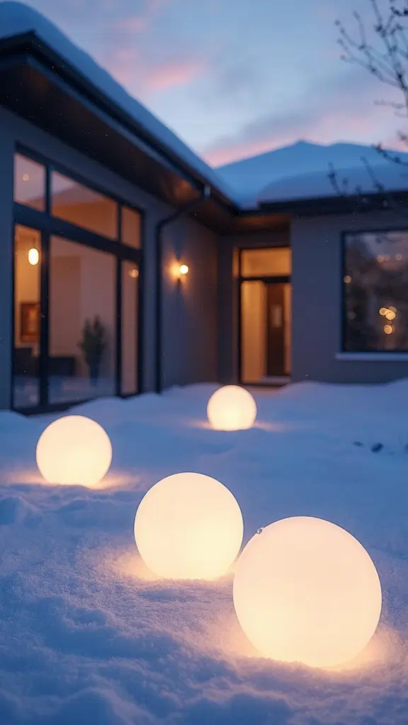 minimalist light sphere displays