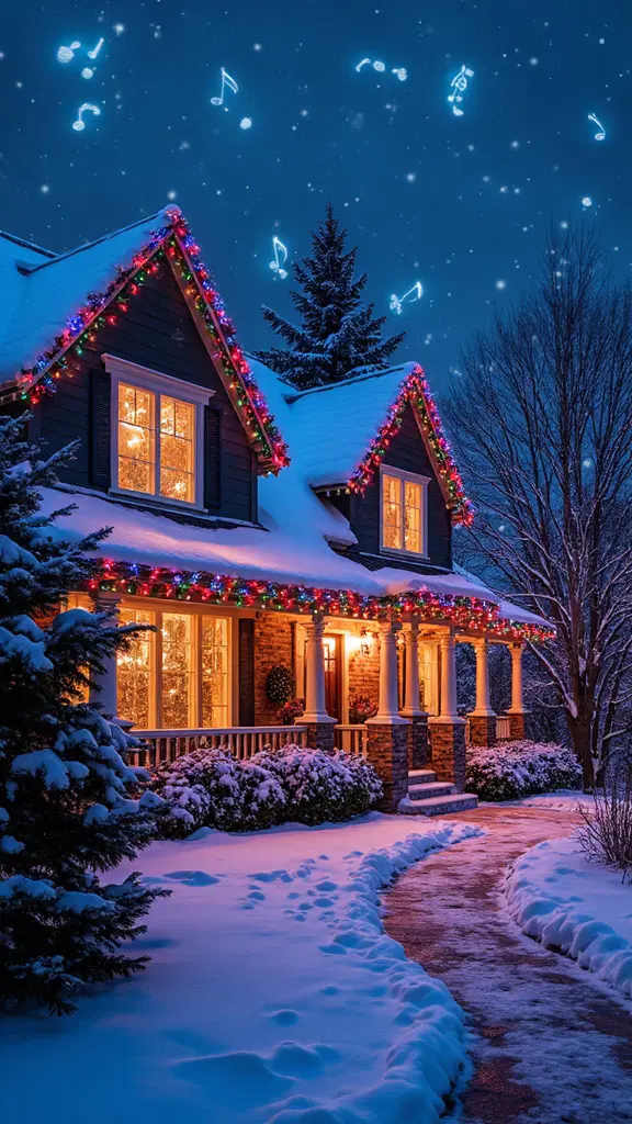 holiday lights synchronized to music