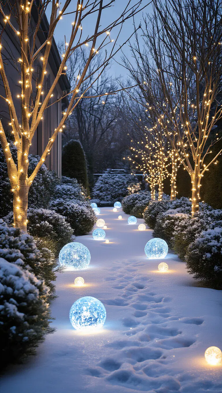 charming illuminated holiday walkway