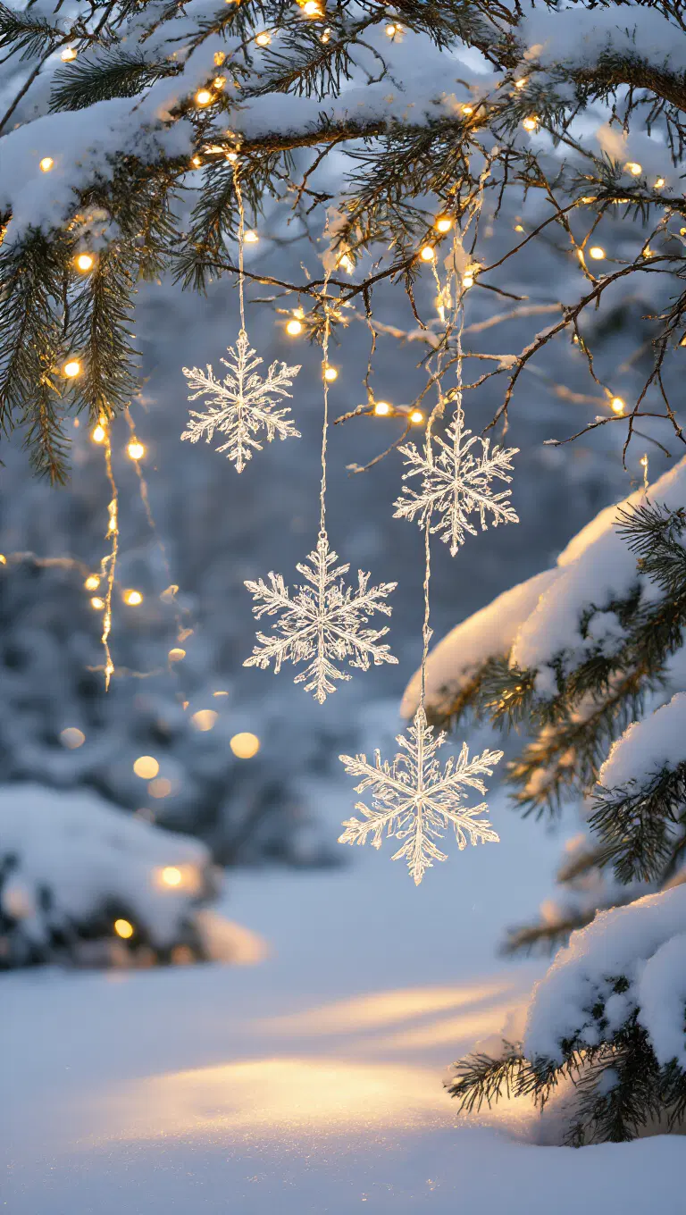 illuminated snowflake holiday outdoor decor