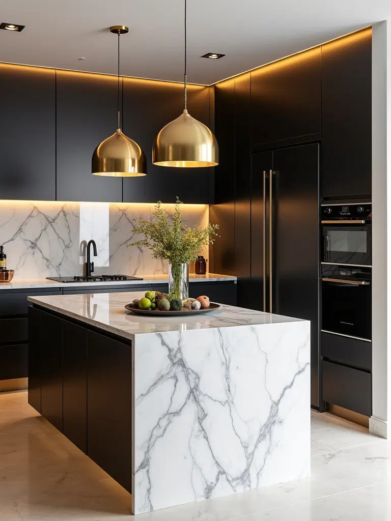 pendant lighting in small kitchen