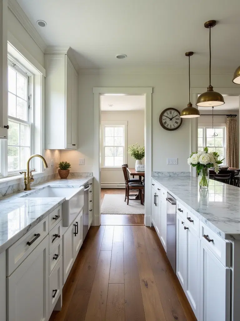 stylish galley kitchen