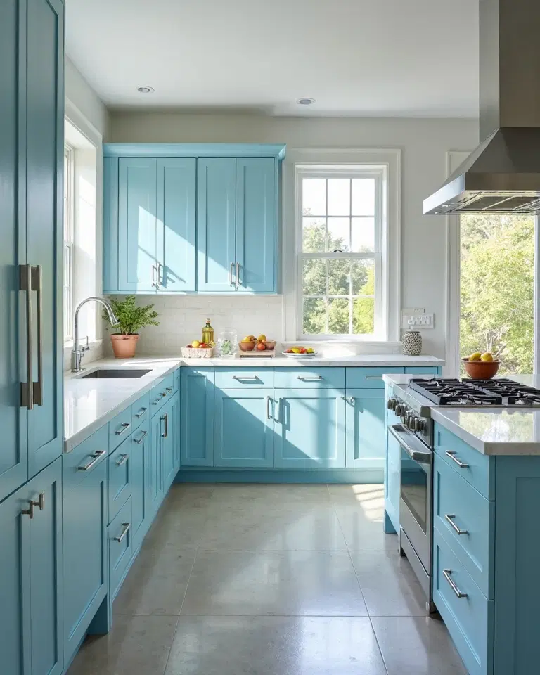 dramatic architectural serene transformative kitchen design