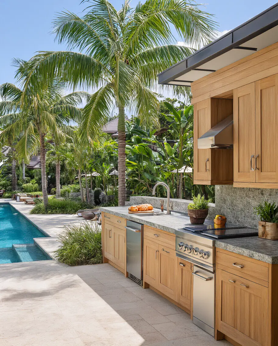 resort-style upscale outdoor kitchen design