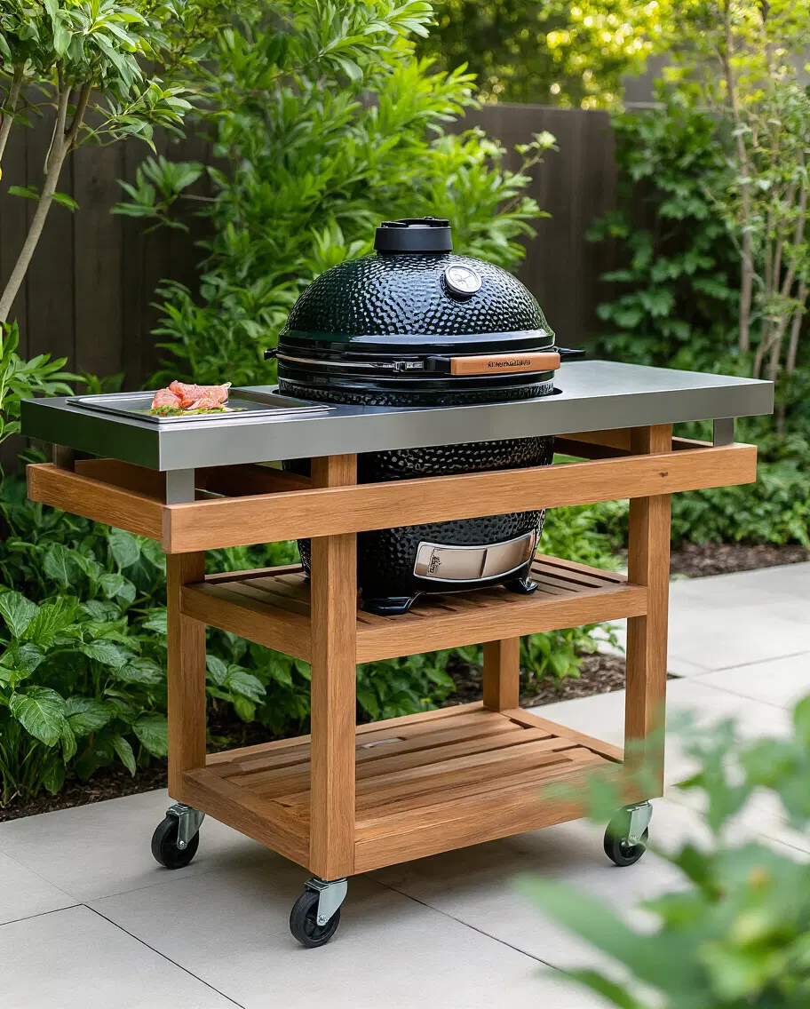 versatile standalone kamado ceramic cooker