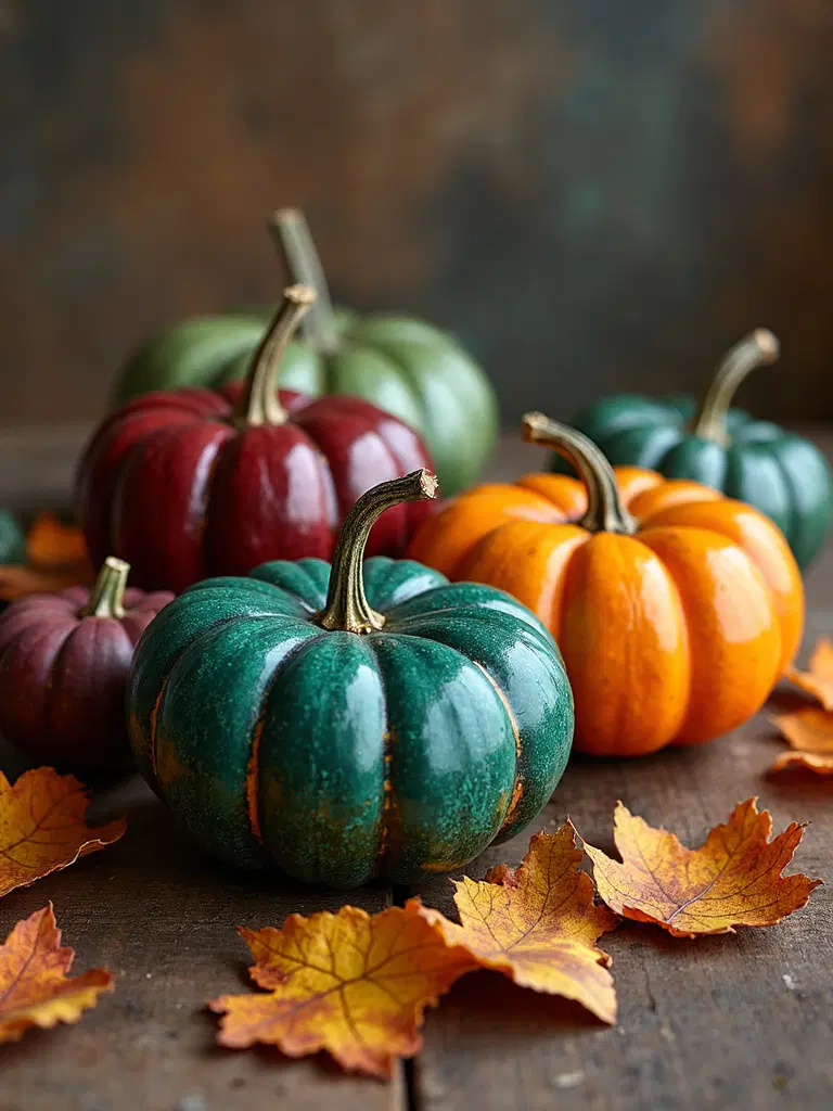 colorful diy pumpkin decor