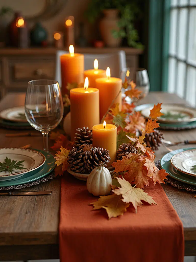 autumn themed table runner design