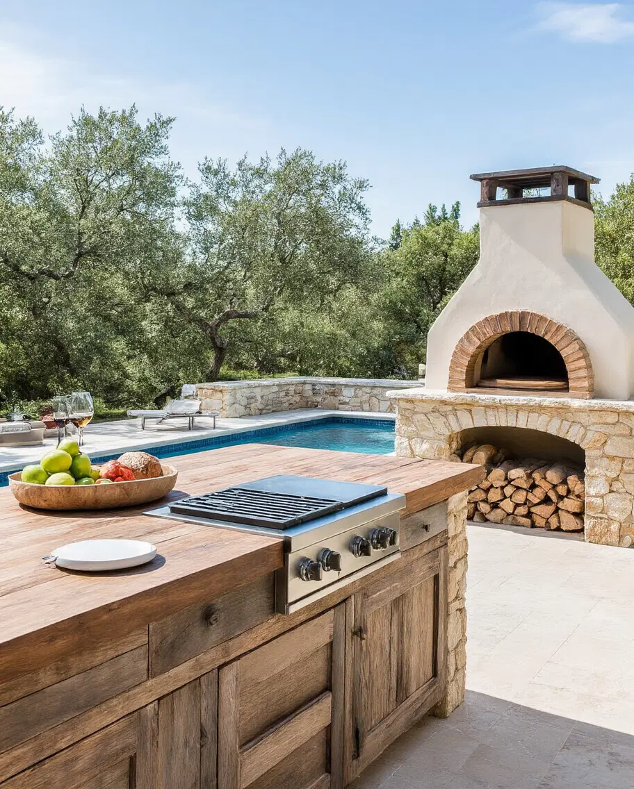 rustic timeless wood fired entertainment