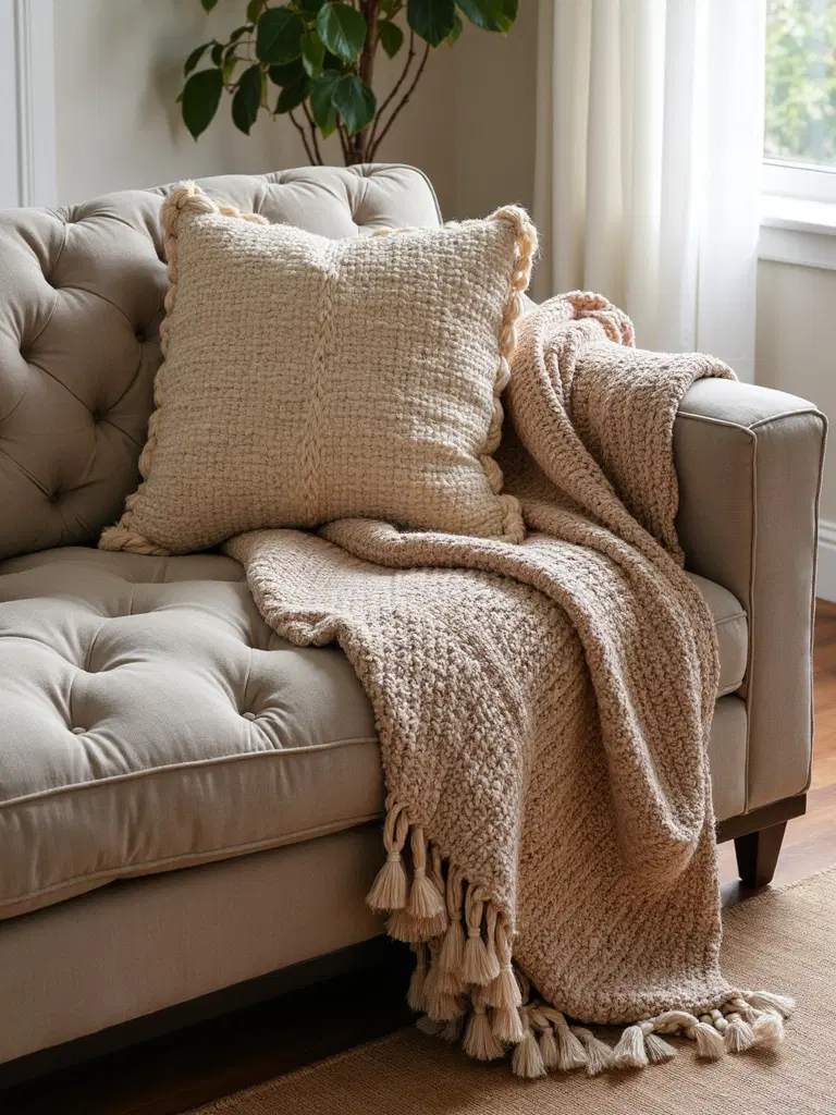 textured tufted bohemian accents