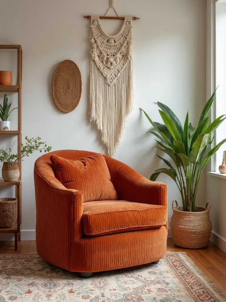 corduroy swivel barrel chair stylish practical