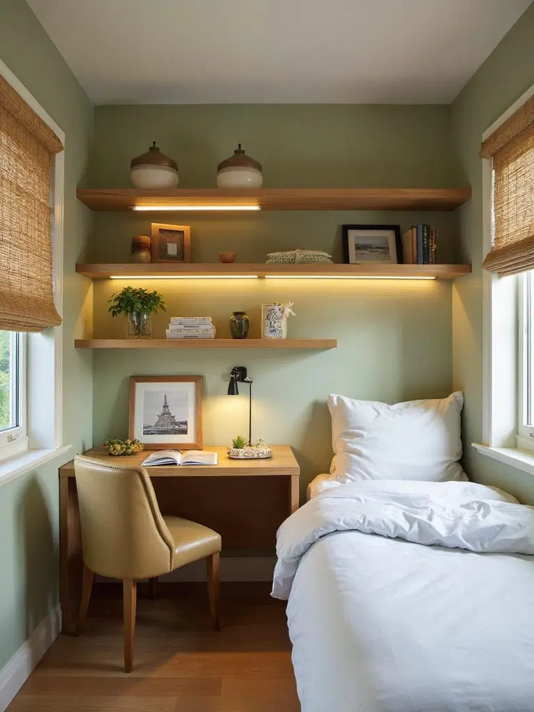 wood accents for cozy workspace