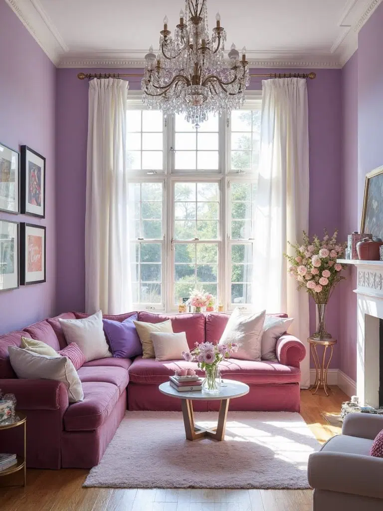 mauve lavender bright interiors