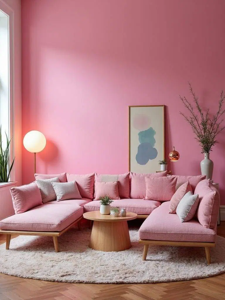 playful magenta vibrant interiors