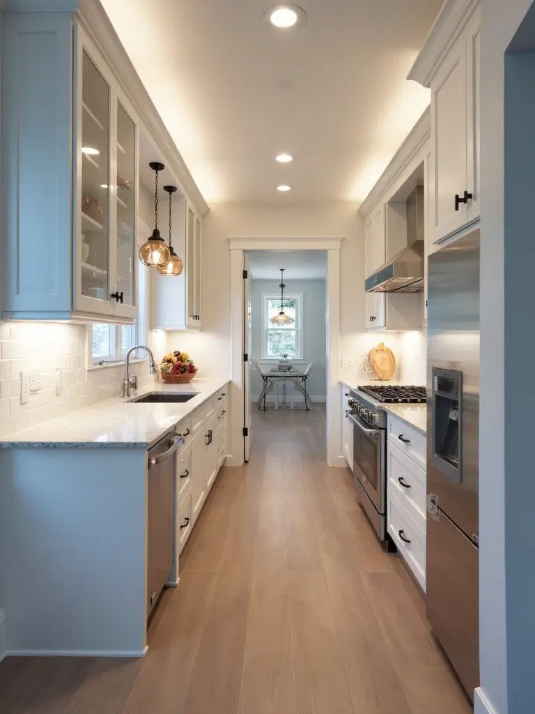 lighting enhances kitchen space and usability