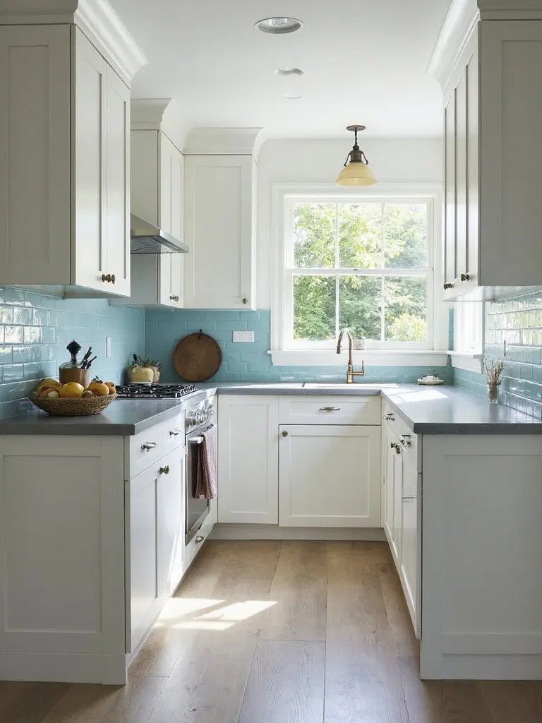 light color schemes visually enlarge kitchens