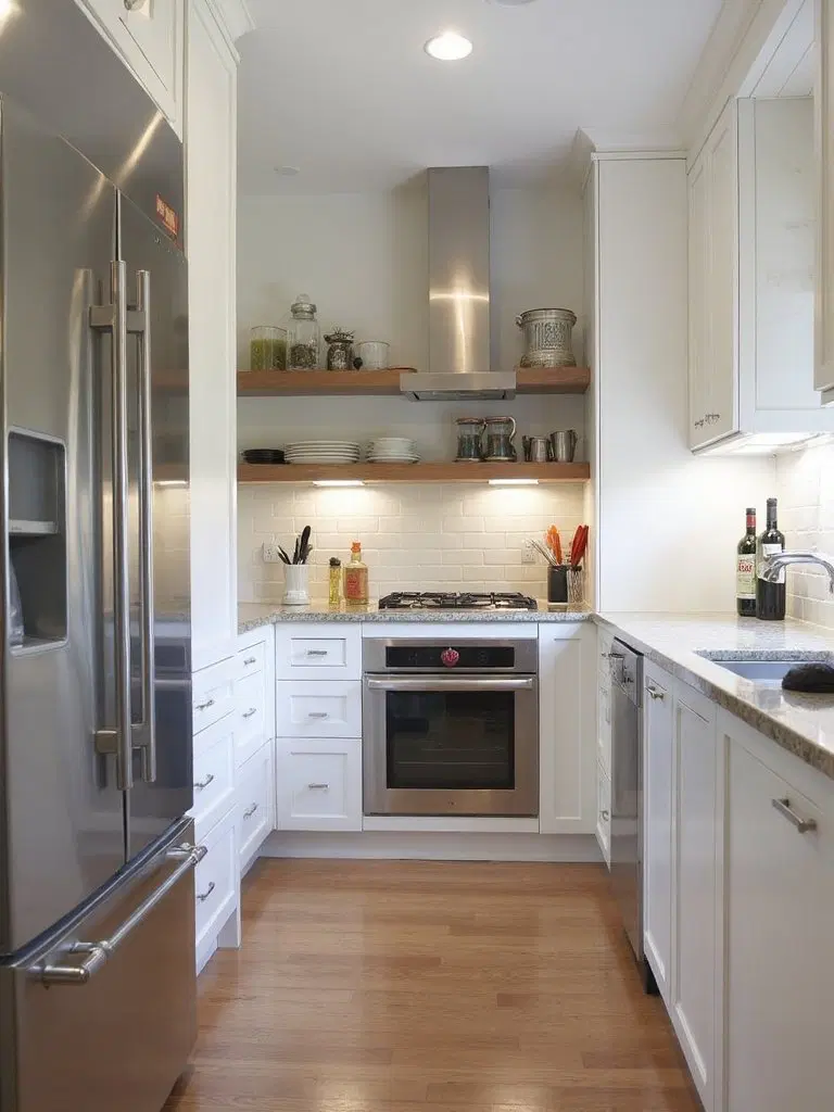 efficiently arranged kitchen appliances